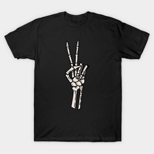 Skeleton Hand Peace Sign T-Shirt